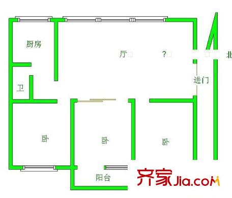西禪南村 3室 戶型圖