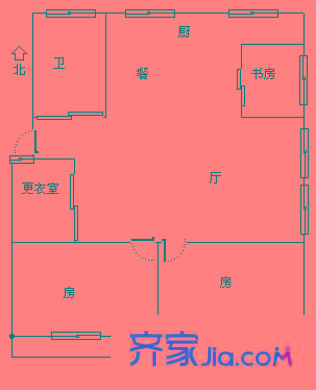 鐵五小區(qū) 3室 戶型圖