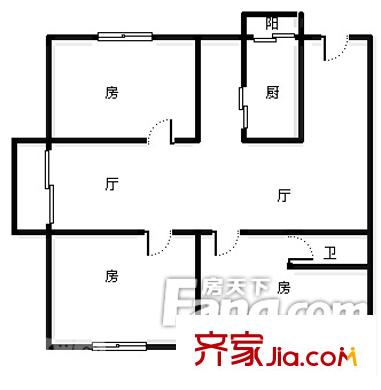 鐵五小區(qū) 3室戶型圖