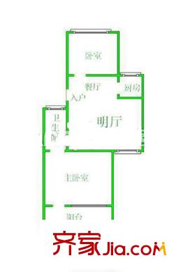 臺江區(qū)委機關(guān)宿舍 2室戶型圖