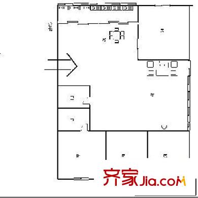 省人防辦單位宿舍 4室 戶型圖