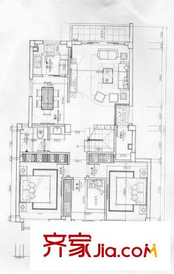青口凱景公寓 3室 戶型圖