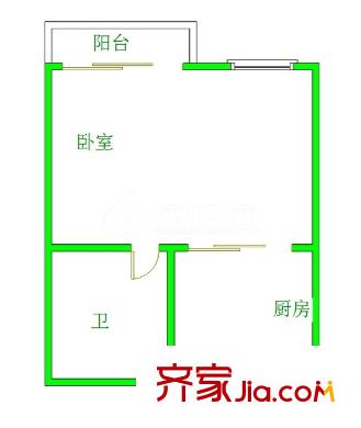 南公小區(qū) 1室戶型圖