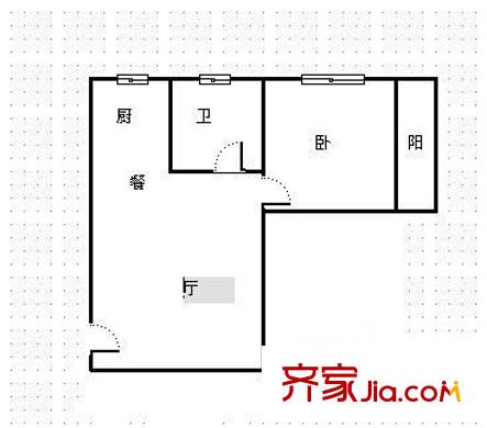 寧榕花園 2室 戶型圖