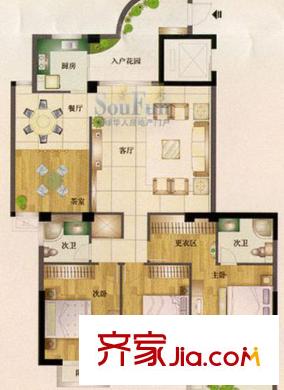 閩江世紀(jì)廣場(chǎng) 4室戶型圖