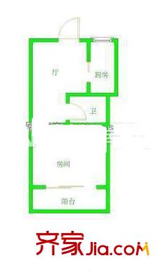 利達大廈 1室戶型圖