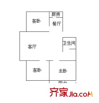 凱興花園 3室 戶型圖