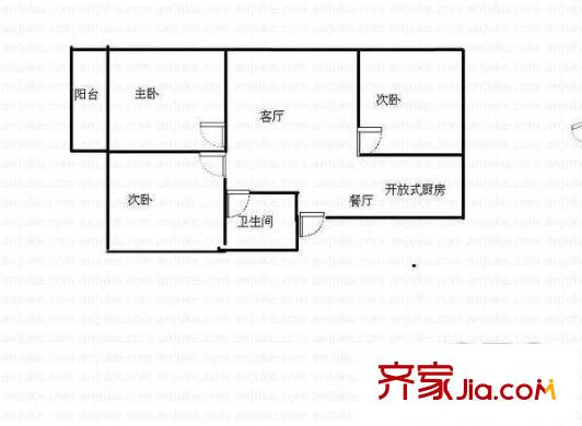 凱興花園 3室 戶型圖