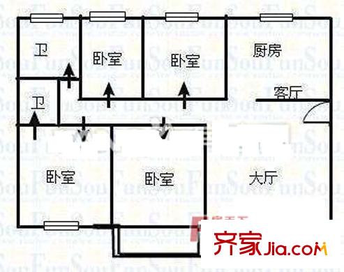 嘉誼花園 4室戶型圖