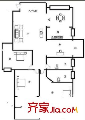  建華小區(qū) 4室 戶型圖