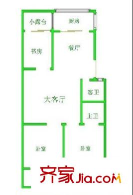 軍轉(zhuǎn)公寓 3室 戶型圖
