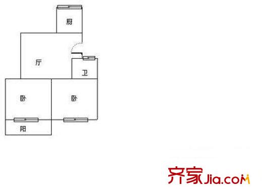 鳳凰池新村 2室 戶型圖