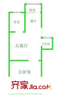 福日新城 2室 戶型圖