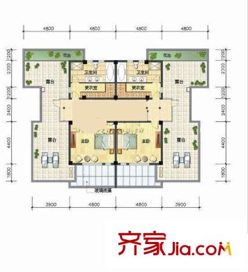 匯特城 2室 戶型圖