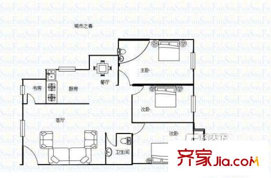 城市之春 戶型圖
