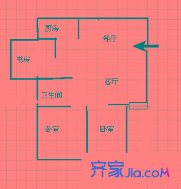 英華園 3室 戶型圖