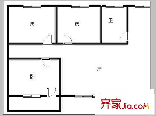 瀛福小區(qū) 3室 戶型圖