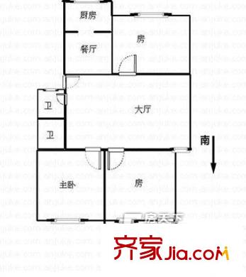 臨鳳樓 3室 戶型圖