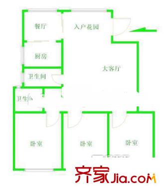 世茂百貨 3室 戶型圖