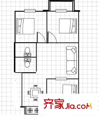 浦尾小區(qū) 3室 戶型圖