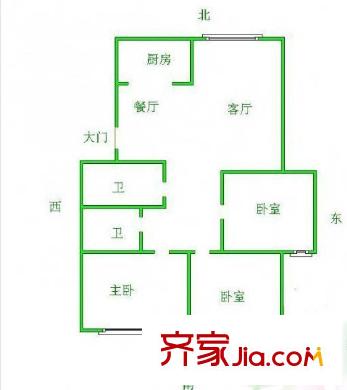 浦尾小區(qū) 3室 戶型圖