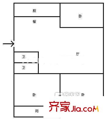 浦尾小區(qū) 3室戶型圖