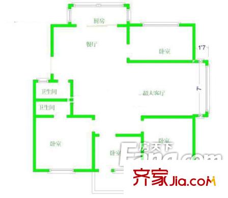 南湖花園 4室戶型圖