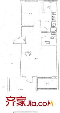 金源經(jīng)典戶型圖E戶型 2室2廳1衛(wèi)1廚