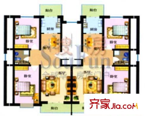 華裕小區(qū)二期戶型圖華?；▓@二期 戶型圖 3室 3室2廳1衛(wèi)1廚