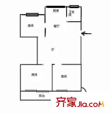 光明花園 3室 戶型圖