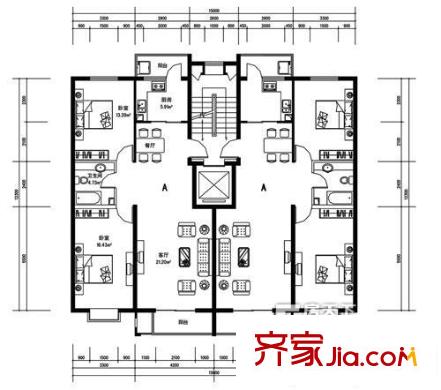 唐山 東方廣場 戶型圖