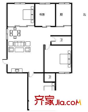 永輝花園 4室 戶型圖
