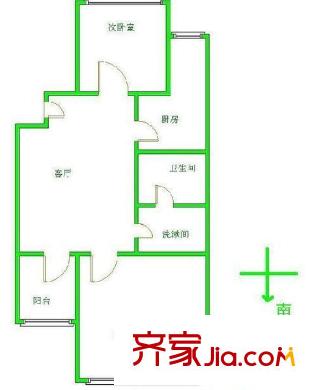 文慧園 2居室 戶型圖