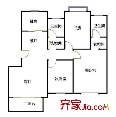 文慧園 3居室 戶型圖