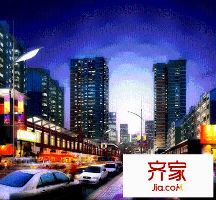 天之潤花園外景圖夜景效果圖