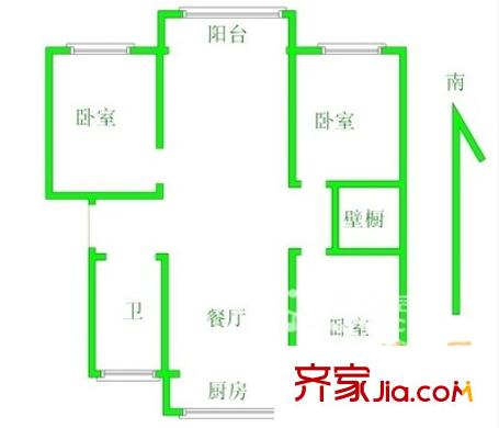 惠豐樓 3室 戶型圖