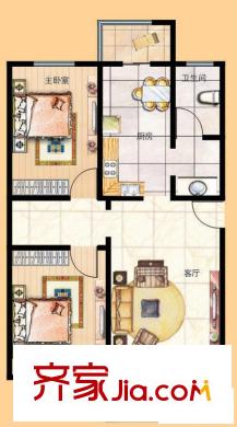 丹鳳朝陽戶型圖戶型圖 2室2廳1衛(wèi)1廚