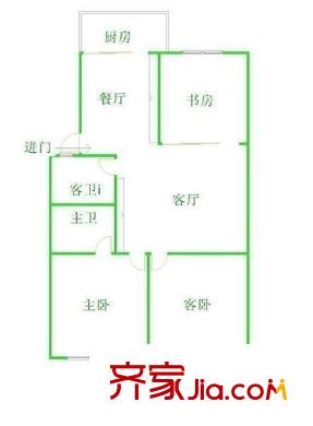 荷澤小區(qū) 3室 戶型圖
