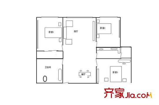 軍安里 3室 戶型圖