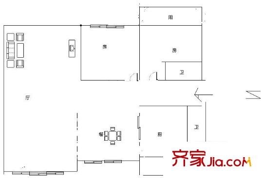 祥美花園 2室戶型圖