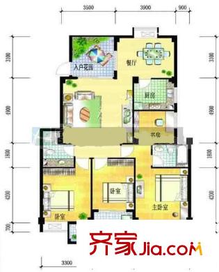 祥美花園 4室 戶型圖