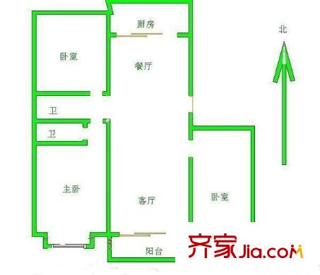 唐山 泰隆馨鳳園 戶型圖