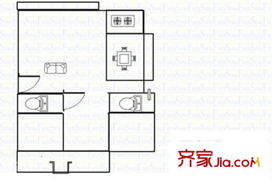 融鳳江濱 3室 戶型圖