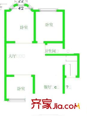 群眾新村 3室 戶型圖
