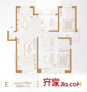 名城中心泊悅府戶型圖戶型圖5 