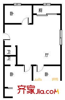 錦江花園 3室 戶型圖