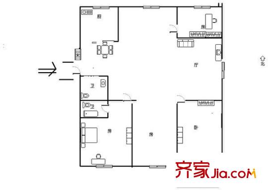 錦華新苑 4室 戶型圖