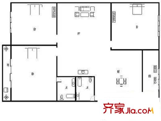 錦華新苑 3室 戶型圖