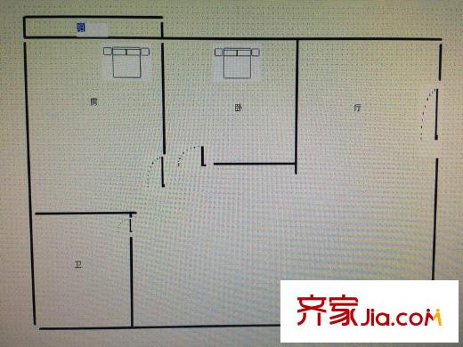 鴻發(fā)公寓 2室 戶型圖