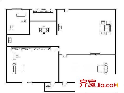 紅星新村 2室 戶型圖